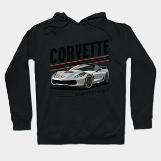 Corvette C7 Z06 JDM Drift Vintage Car Hoodie